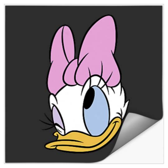Disney Mickey And Friends Daisy Duck Face Small Pocket Logo Stickers