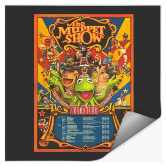 Disney The Muppets Show Grand Tour Group Shot Retro Poster Stickers