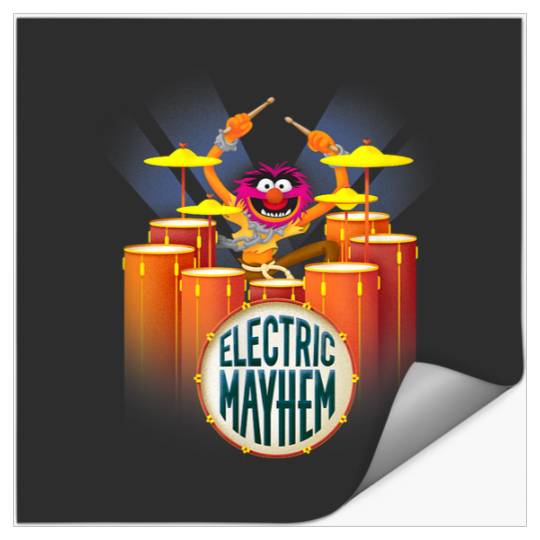 Disney The Muppets Electric Mayhem Animal Rockin' Drummer Stickers