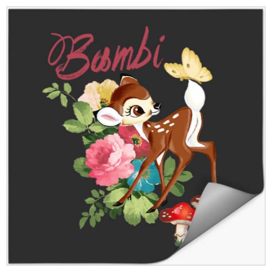 Disney Bambi Cute And Playful Watercolor Retro Portrait Stickers