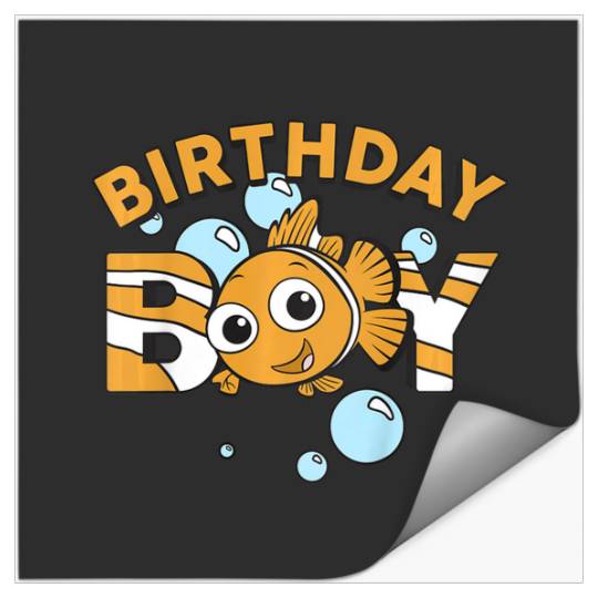 Kids Disney Pixar Finding Nemo Birthday Boy Cute Nemo Youth Stickers
