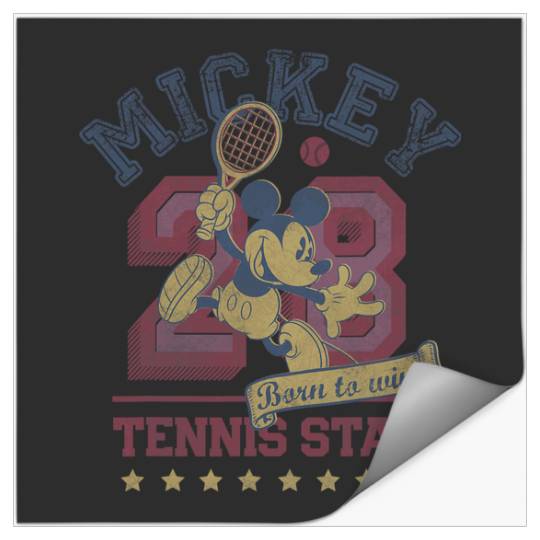 Disney Mickey Mouse Sports Tennis Star 28 Distressed Stickers