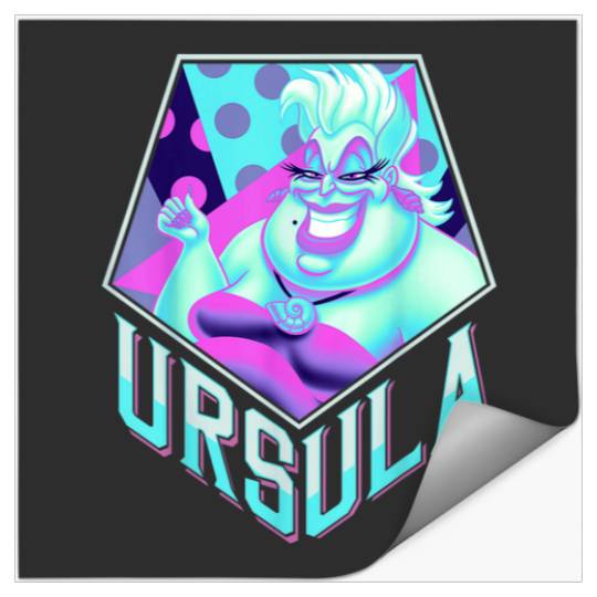 Disney Little Mermaid Ursula Pop Art Graphic TSh Stickers