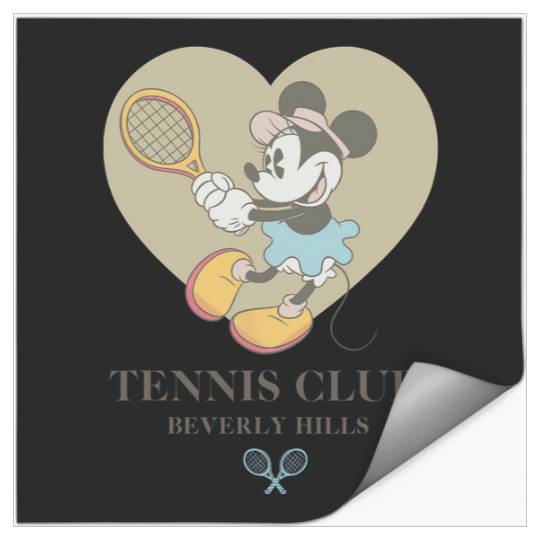 Disney Minnie Mouse Tennis Club Beverly Hills  Logo Stickers