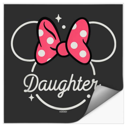 Disney Minnie Mouse Daughter Head Icon Magic Family Trip T-Shirt Stickers