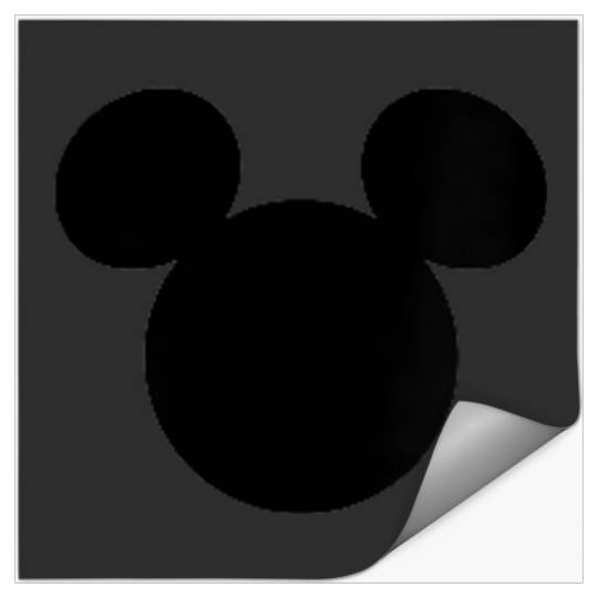 Disney Mickey And Friends Mickey Silhouette Pocket Logo Stickers