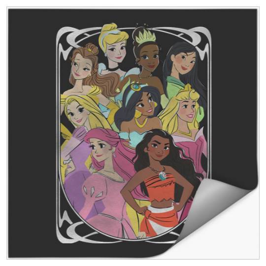 Disney Princess Royal Framed Group Portrait Stickers