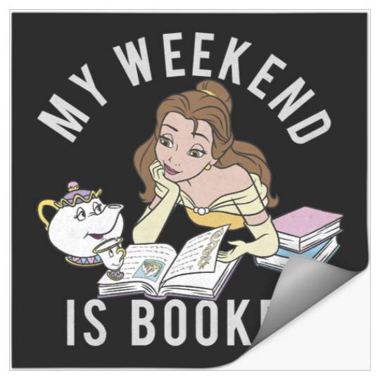 Disney Beauty And The Beast Belle My Weekend Is Booked Long Sleeve Stickers