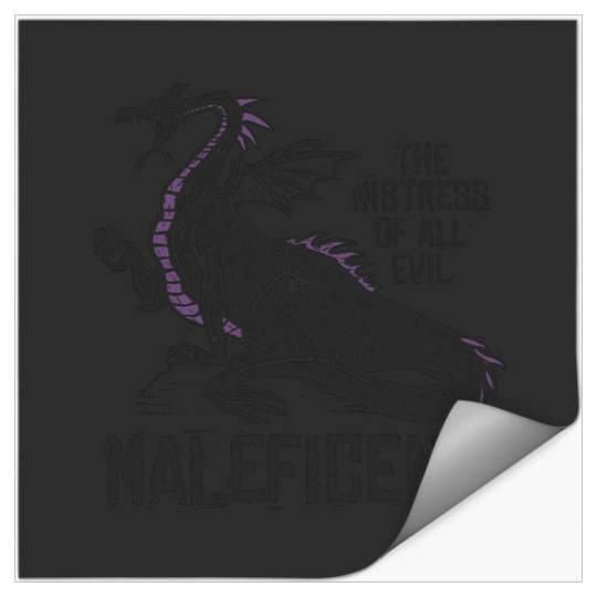 Disney Villains Maleficent Mistress Of Evil Dragon Print Stickers
