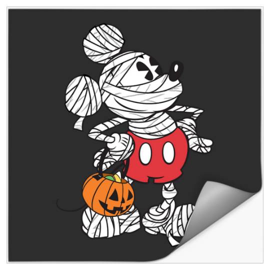 Disney Retro Mickey Mouse Mummy Halloween Stickers
