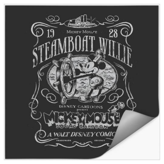 Disney 100 Mickey Mouse Steamboat Willie Poster Homage D100 Stickers