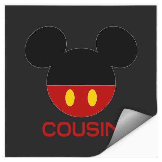 Disney Mickey Mouse Red Shorts Icon Cousin Family Stickers