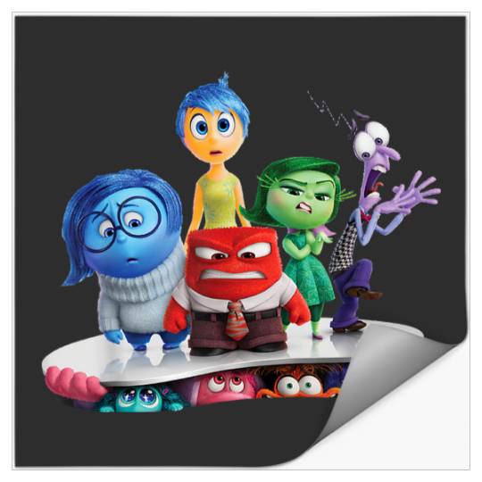 Disney Pixar Inside Out 2 Emotional Group Movie Poster Stickers