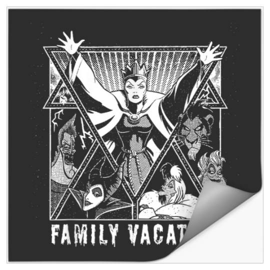 Disney Villains Graphic Print Group Family Vacation Trip Stickers
