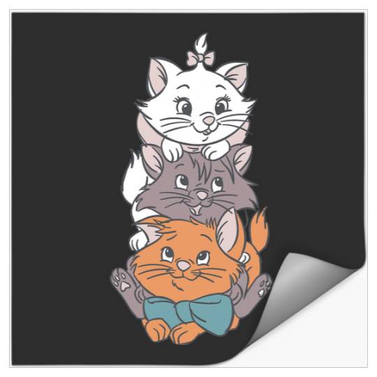 Disney The Aristocats Adorable Cute Trio Big Chest Portrait Stickers