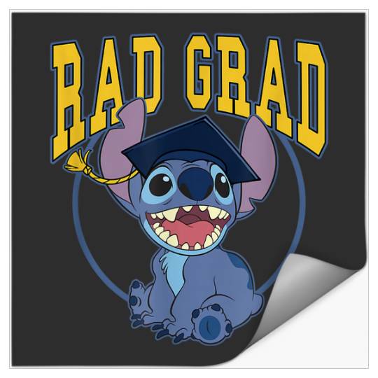 Disney Lilo Stitch Graduation Stitch Bad Grad Collegiate Stickers