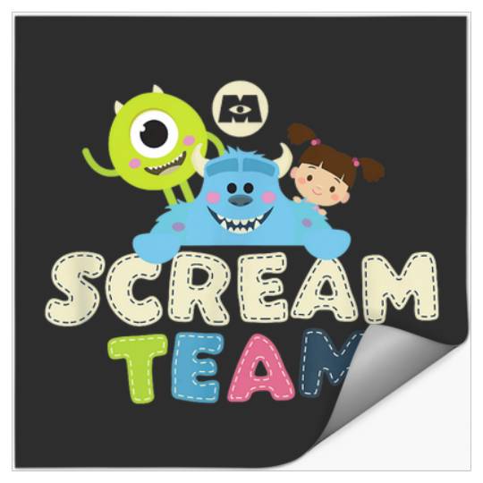 Disney Pixar Monsters Inc Scream Team Adorable C Stickers