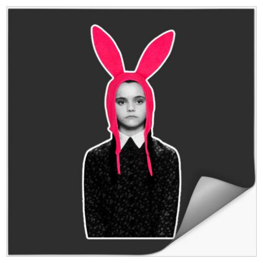 Wednesday Addams Bobs Burgers Addams Family Mashup Stickers