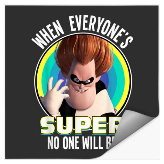 Disney Pixar The Incredibles Syndrome Super Retr Stickers