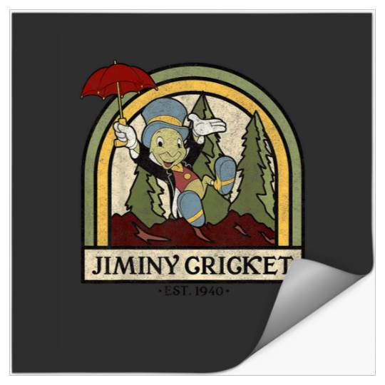 Disney Pinocchio Jiminy Cricket Established 1940 Stickers