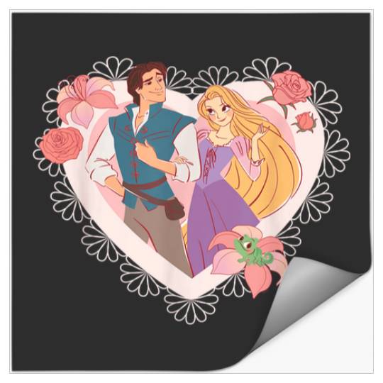Disney Princess Rapunzel & Flynn Rider Valentine Stickers