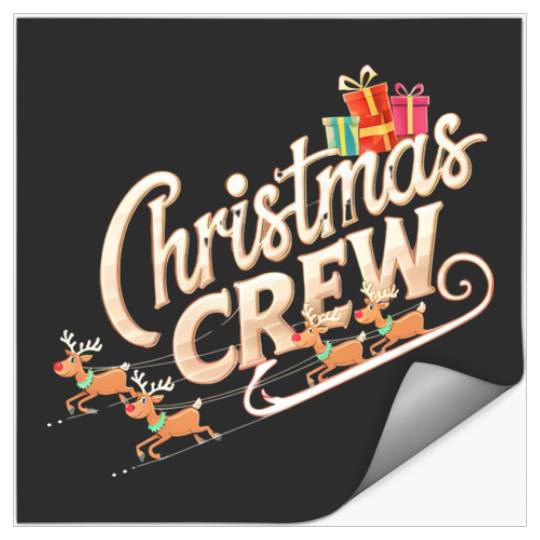 Christmas Crew Sleigh with Reindeer and Gifts  : Mickey Disney Christmas, Disney Christmas Stickers