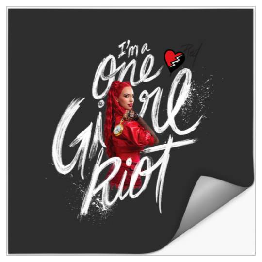 Disney Descendants The Rise Of Red I'm A One Girl Riot Red Stickers