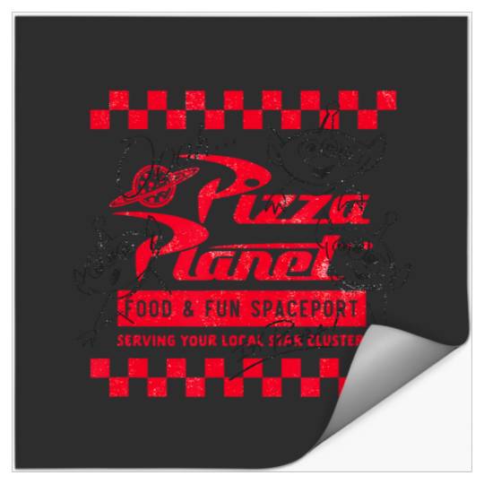Disney Pixar Toy Story Pizza Planet Food & Fun Retro Logo Stickers