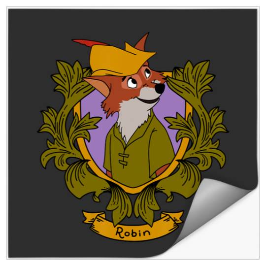 Disney Robin Hood Robin  Floral Portrait Stickers