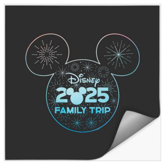 Disney Mickey Mouse Icon Fireworks Vacation Family Trip 2025 Stickers