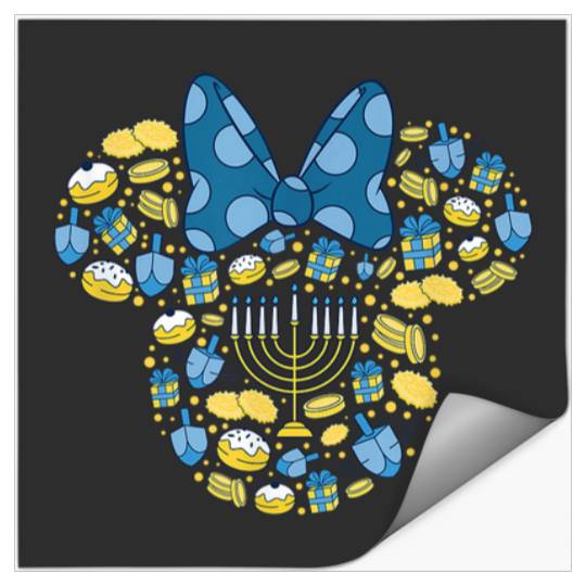 Disney Minnie Mouse Icon Hanukkah Chanukah Dreid Stickers