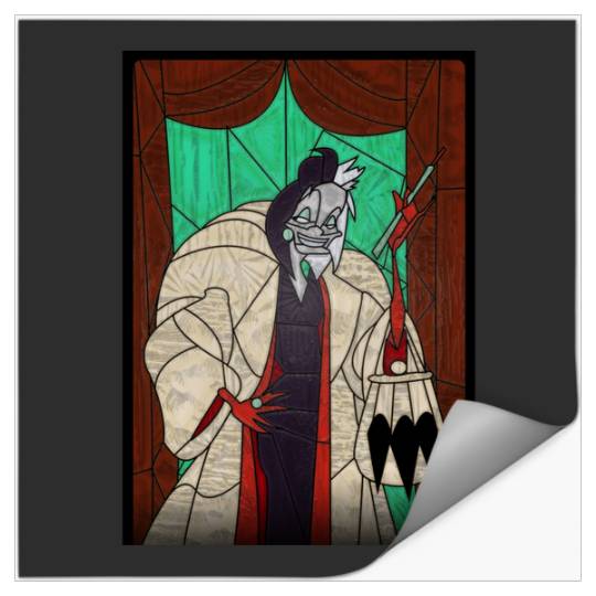 Seeing spots - Stained glass villains   SALE!! : Disney Villains Maleficent , Maleficent Gift S-5XL Stickers