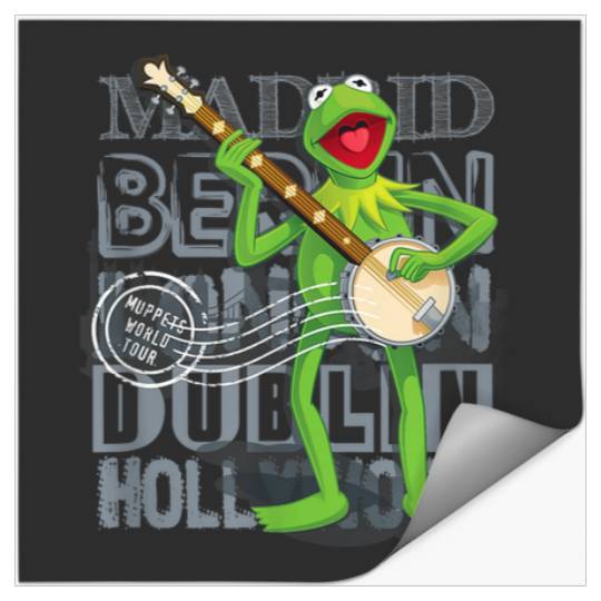 Disney The Muppets  World Tour Kermit Banjo Post Stickers