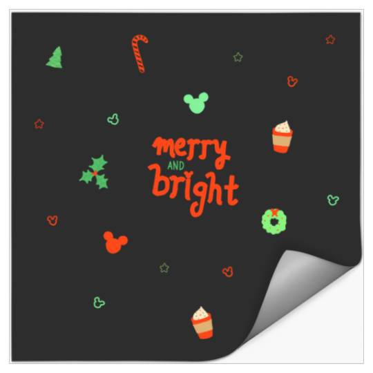 Merry and bright  : Mickey Disney Christmas, Disney Christmas Stickers