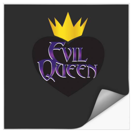 Evil Queen Crown Black Heart Halloween Evil Queen Costume Evil Villain Funny Lady Boss Gift   SALE!! : Disney Villains Maleficent , Maleficent Gift S-5XL Stickers
