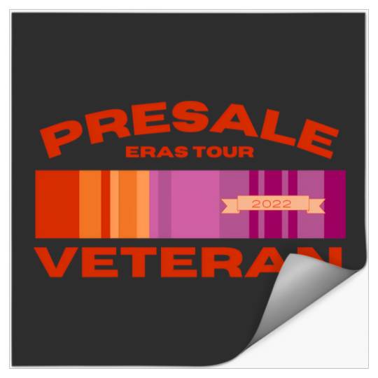 Eras Tour Presale Veteran Lesbian Stickers