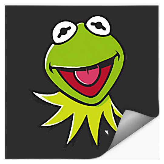Disney The Muppets Kermit Happy Face Left Chest Pocket Logo Stickers
