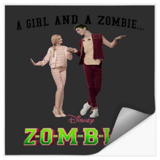 Disney Zombies A Girl and A Zombie Stickers