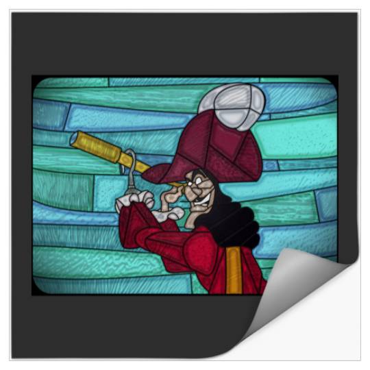 Neverland Captain - stained glass villains Chiffon Top SALE!! : Disney Villains Maleficent , Maleficent Gift S-5XL Stickers