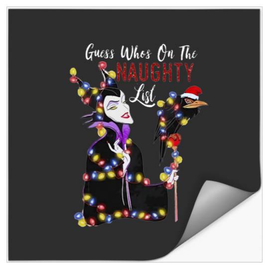 Guess Who 's On The Naughty List And Crow Christmas   SALE!! : Disney Villains Maleficent , Maleficent Gift S-5XL Stickers