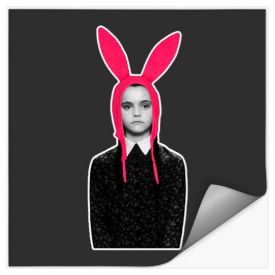 Wednesday Addams Bobs Burgers Addams Family Mashup Stickers