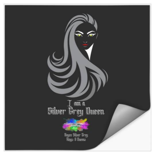 I am a silver grey queen [ Black logo on light top]   SALE!! : Disney Villains Maleficent , Maleficent Gift S-5XL Stickers