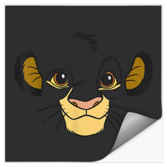 Disney Lion King Simba Face Halloween T-Shirt Stickers