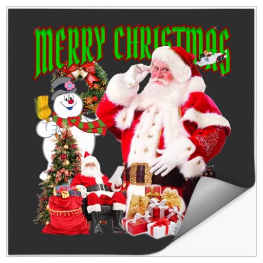 Santa Merry Christmas 90s bootleg  : Mickey Disney Christmas, Disney Christmas Stickers
