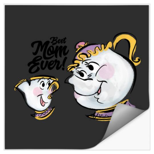 Disney Beauty and the Beast Chip Mrs. Potts Best Mom Ever Stickers
