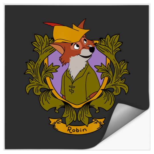 Disney Robin Hood Robin  Floral Portrait Stickers
