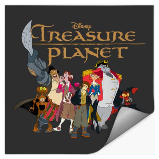 Disney Treasure Planet Logo and Characters Stickers