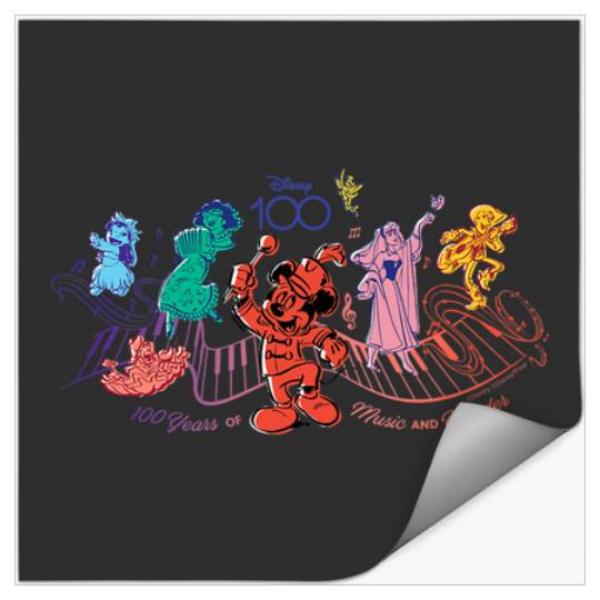 Funny Piano Music Disney 100 Years of Music and Wonder Piano Color Fill D100 Stickers