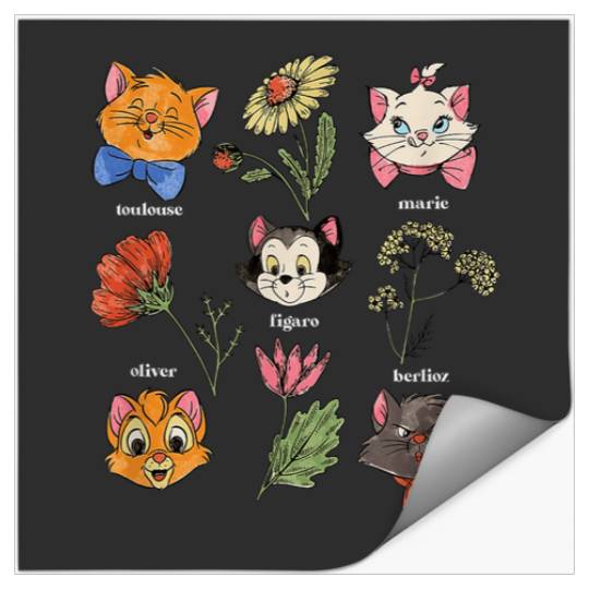 Disney The Aristocats Floral Disney Cats Cute Lo Stickers