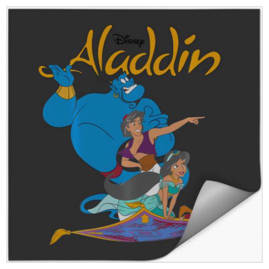 Disney Aladdin Vintage Group Shot Logo Stickers